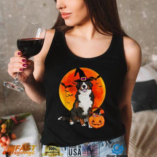 Dog Halloween Bernese Mountain Dog Jack O Lantern Pumpkin T Shirt