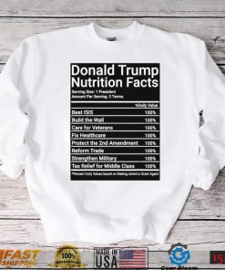 Donald Trump Nutrition Facts – 1 President 2 Terms – 2024 T Shirt
