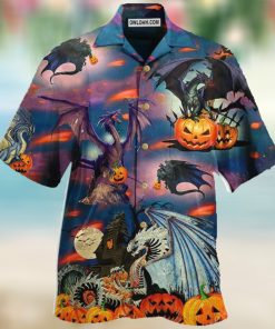 Dragon And Halloween Scaredy Halloween Hawaiian Shirt