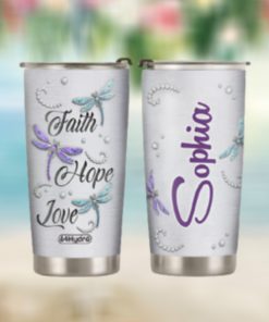 Dragonfly Faith Hope Love Jewelry Style KD2 HRX1301002Z Stainless Steel Tumbler