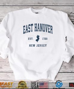 East Hanover New Jersey NJ Vintage Athletic Navy Sports Desi T Shirt