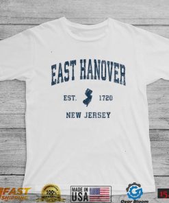 East Hanover New Jersey NJ Vintage Athletic Navy Sports Desi T Shirt