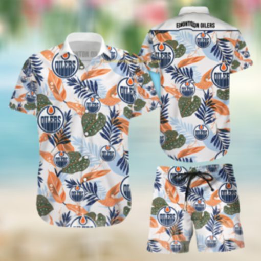 Edmonton Oilers Tropical Pattern Full Print Hawaii Shirt
