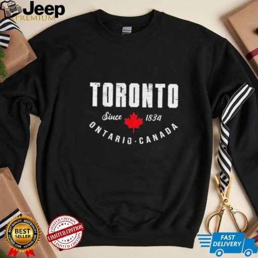 Retro toronto ontario 1834 pride canadian maple leaf Canada shirt