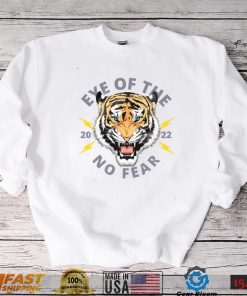 Eye of The Tiger No Fear, Vintage Graphic Letter Printed Long Sleeve T Shirt