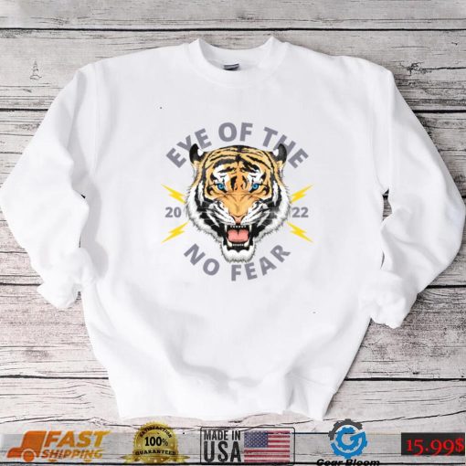 Eye of The Tiger No Fear, Vintage Graphic Letter Printed Long Sleeve T Shirt