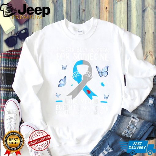 Mens I Wear Gray And Blue For Some One Diabetes Awareness T Shirt