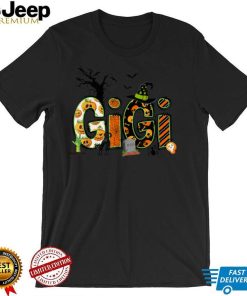 Funny Gigi Witch Hat, Black Cat Bat Spider Horror Halloween T Shirt