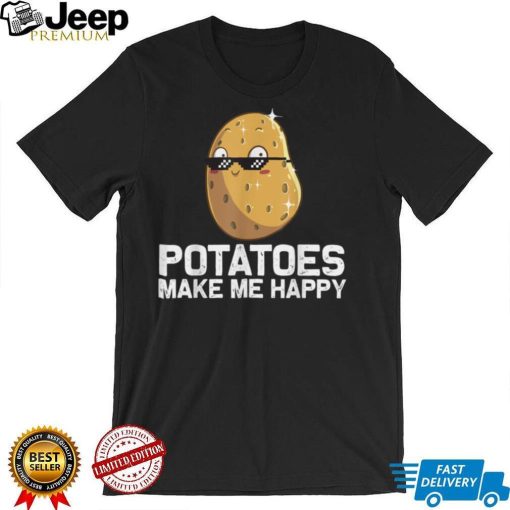 Funny Potato Art For Men Women Kawaii Potato I Love Potatoes T Shirt