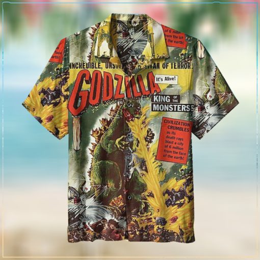 Godzilla King Of Monsters Unisex Hawaiian Beach Shirt