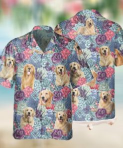 Golden Retriever Dog Hawaiian Shirt