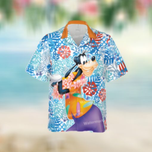 Goofy Mickey Mouse Winnie The Pooh Floral Disney Hawaii Shirt