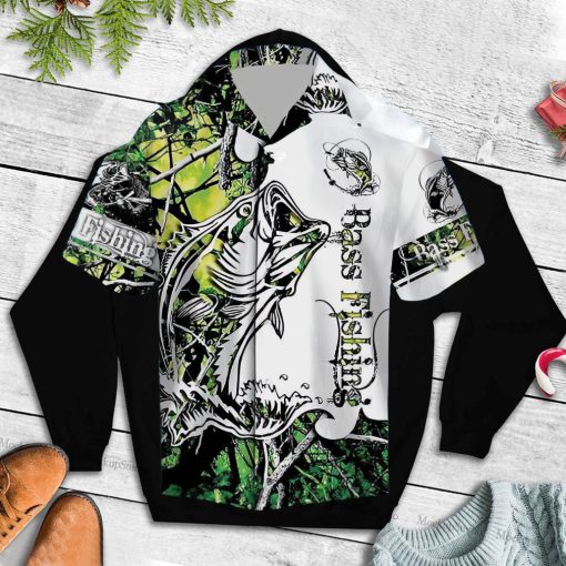 Green Bass Fishing Sport Hawaiian Shirt