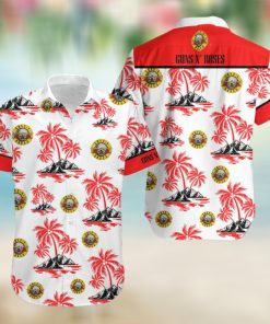 Guns ‘N’ Roses Rock Palm Tree Island Hawaiian shirt