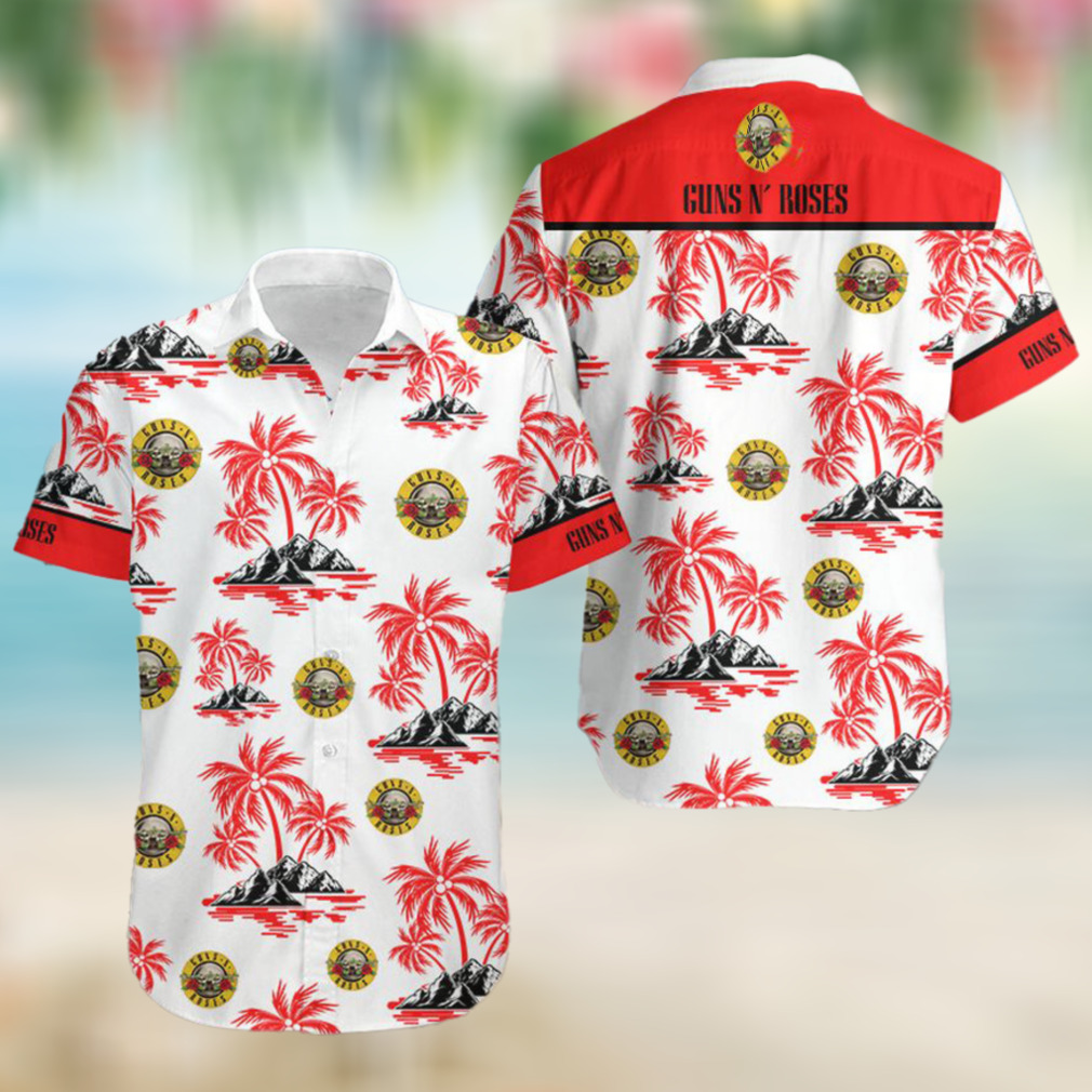 Guns ‘N’ Roses Rock Palm Tree Island Hawaiian shirt