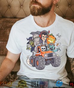 Halloween Gamer Skeleton Zombie Monster Truck Boys Kids T Shirt