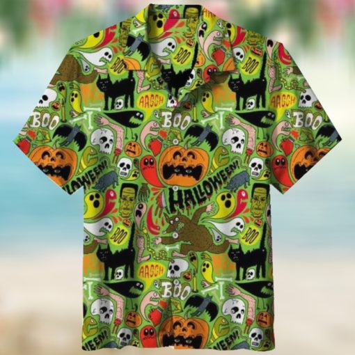 Halloween Pattern Hawaiian Party Shirt