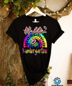 Hello Kindergarten Rainbow First Day Of School Shirt