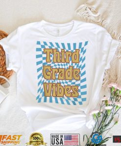 Hello Third Grade Vibes Retro Teachers Kids Back To School T Shirt