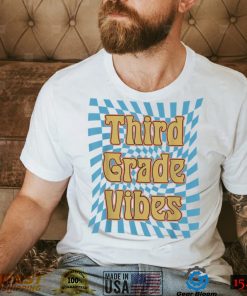 Hello Third Grade Vibes Retro Teachers Kids Back To School T Shirt