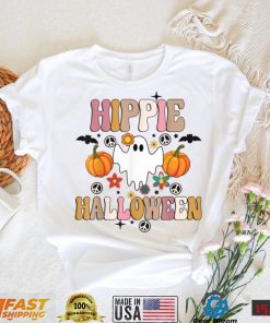 Hippie Halloween Funny Halloween With Ghost Boo Spooky T Shirt