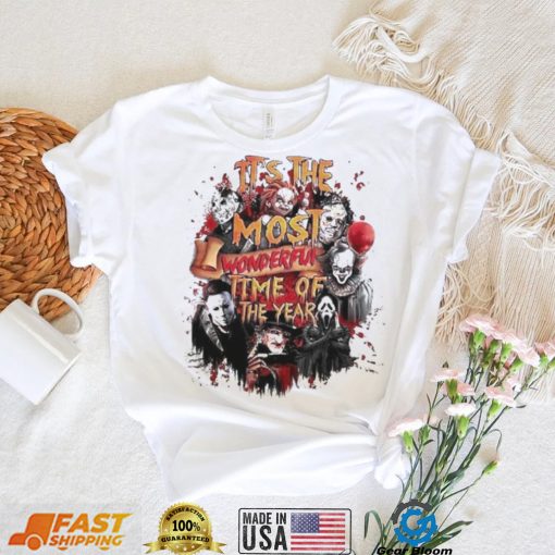 Horror Characters Its The Most Beautiful Time Of The Year Halloween Shirt