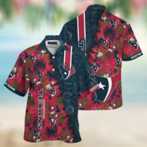 Houston Texans NFL Team Football Beach Shirt Summer Button Down Hawaiian Shirt