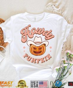 Howdy Pumpkin Rodeo Western Country Fall Southern Halloween T Shirt