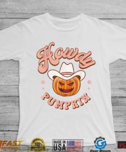 Howdy Pumpkin Rodeo Western Country Fall Southern Halloween T Shirt