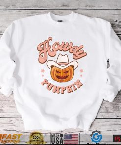 Howdy Pumpkin Rodeo Western Country Fall Southern Halloween T Shirt