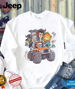 Halloween Gamer Skeleton Zombie Monster Truck Boys Kids T Shirt