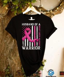 Husband Of A Warrior Breast Cancer Awareness American Flag T Shirt