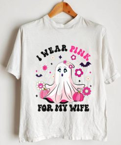I Wear Pink For My Wife Halloween Breast Cancer Awareness T Shirt