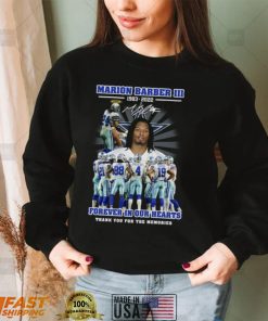 In Memory Of Marion Barber III Running Back Dallas Cowboys Signatures Thank You For The Memories Shirt