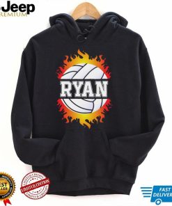 Ryan Name Volleyball Player Girls Ball and Net Sports Fan Long Sleeve T Shirt