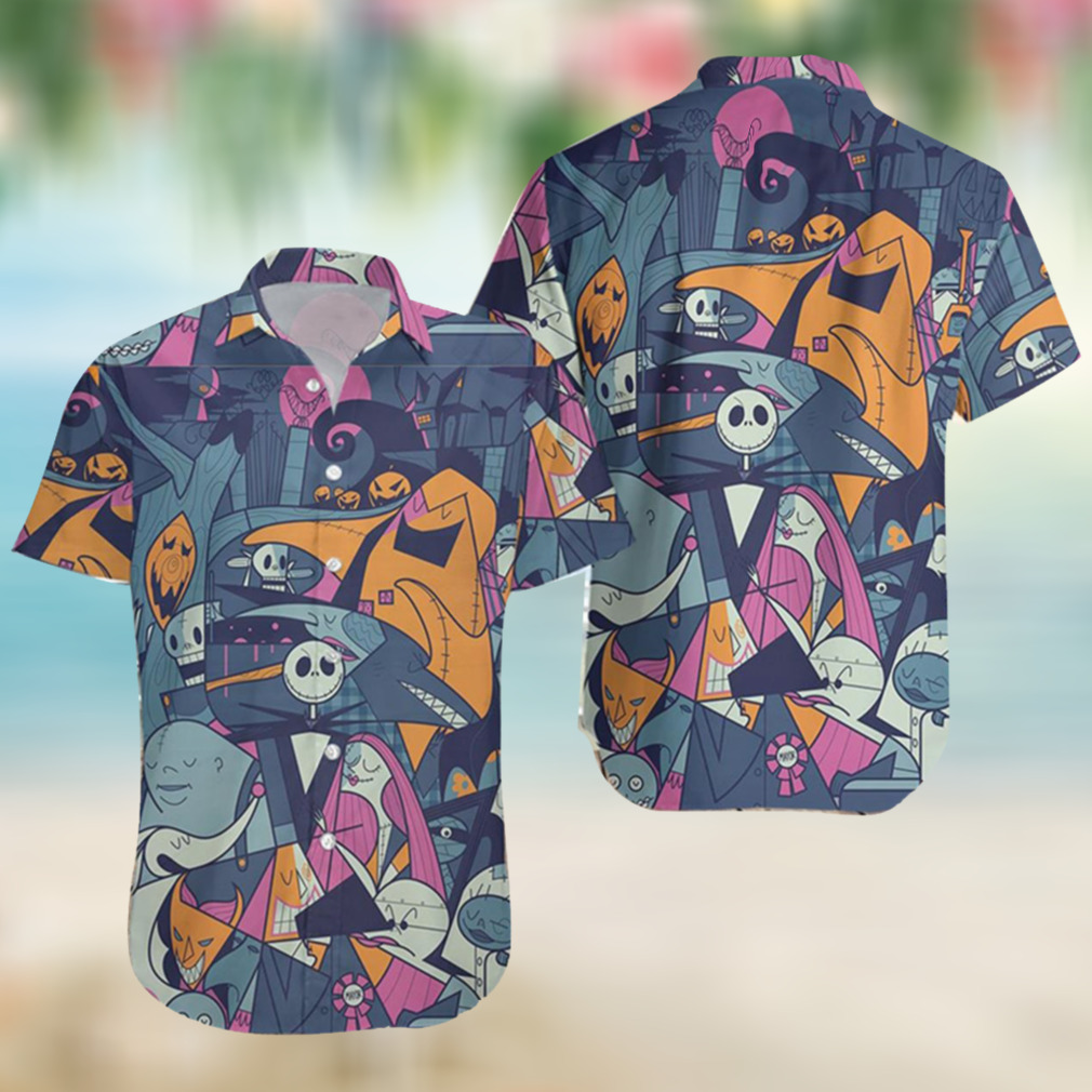 Jack Skellington Tropical Nightmare Before Christmas Halloween Hawaiian Shirt