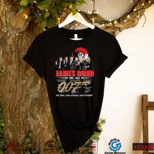 James Bond 007 60 Years 1962 2022 Six Men One Legend One Number Signatures Shirt