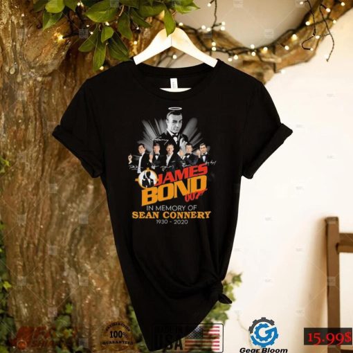 James Bond 007 In Memory Of Sean Connery 1930 2020 Signatures Shirt