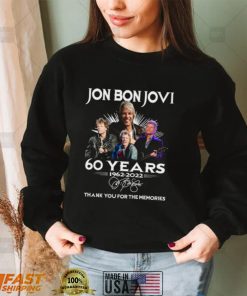 Jon Bon Jovi 60 years 1962 2022 thank you for the memories shirt