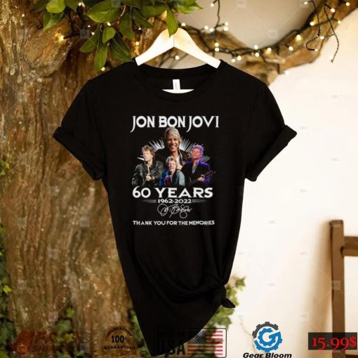 Jon Bon Jovi 60 years 1962 2022 thank you for the memories shirt