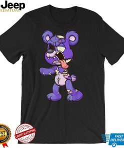 Kawaii Purple Pastel Goth Cute Creepy Teddy Bear Anime T Shirt