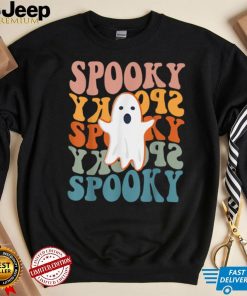 Spooky Boo Halloween Costume Retro Daisy Colorful Scary T Shirt