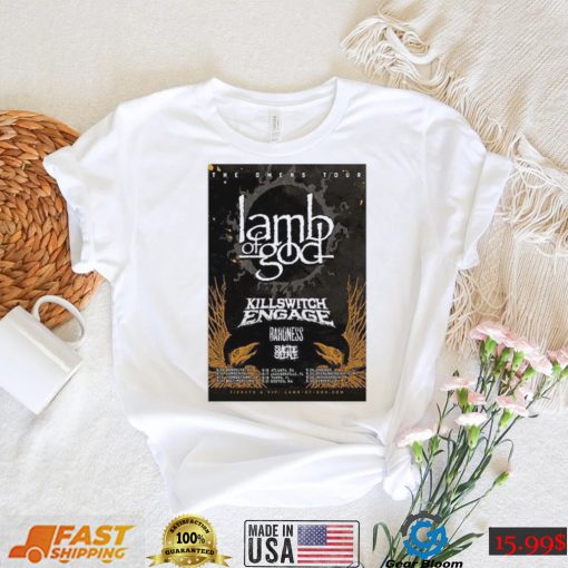 Lamb of god killswitch engage 2022 concert tour poster shirt