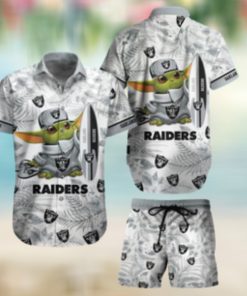 Las Vegas Raiders NFL Baby Yoda Hawaiian Shirt