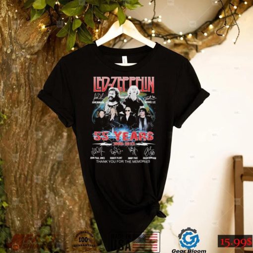 Led zeppelin John Bonham And Michael Lee 55 Years 1968 2023 Thank You For The Memories Signatures T shirt