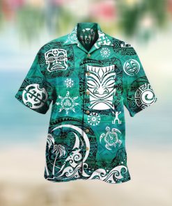 Love Sea Turtle Tropical Pattern For Aloha Tiki Hawaii Shirt