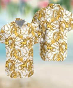 Luxury Golden Horses Hawaiian Shirt, Animal Lovers Hawaiian Shirt