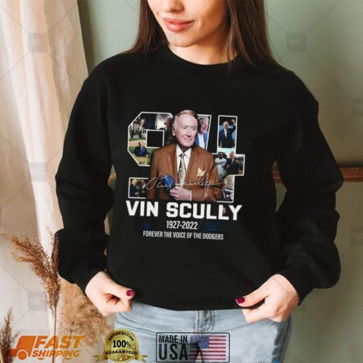 Memories It’s Time for Dodger Baseball LA Vin Scully 1927 2022 signatures shirt