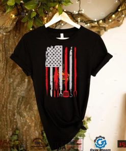 Mens Funny BBQ Grilling Tools Shirt Vintage USA Flag For Men Dad T Shirt