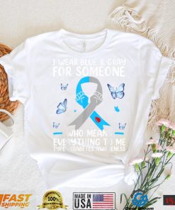 Mens I Wear Gray And Blue For Some One Diabetes Awareness T Shirt